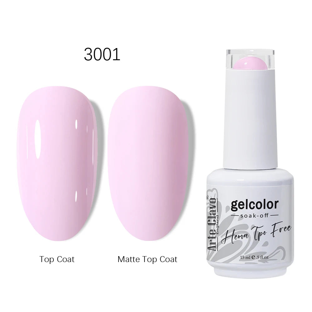 Arte Clavo 15ml HEMA TPO FREE Gel Nail Polish Pink Hybrid Nail Manicure Semi-permanent Enamels Varnish For UV LED Nails Supplies