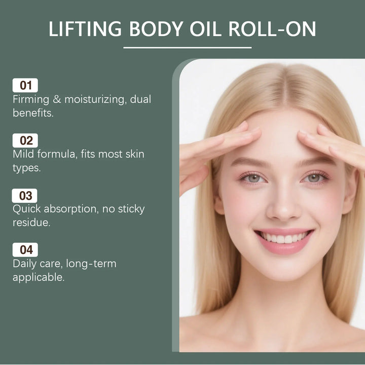 Roll-On Lifting Body Oil Rollerball Massage Nourish Moisturizing Improve Dry Rough Tighten Skin Care Hydrating Firming Body Oil