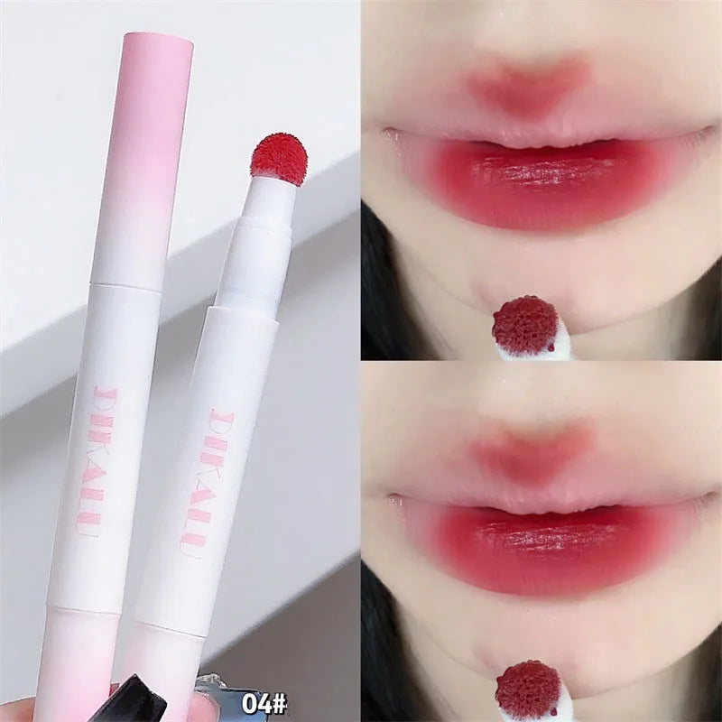 Matte Lip Mud Air Cushion Lips Cream Brick Red Lip Glaze Powder  Lipstick Pen Non-Stick Cup Female Lip Tint Korean Makeup
