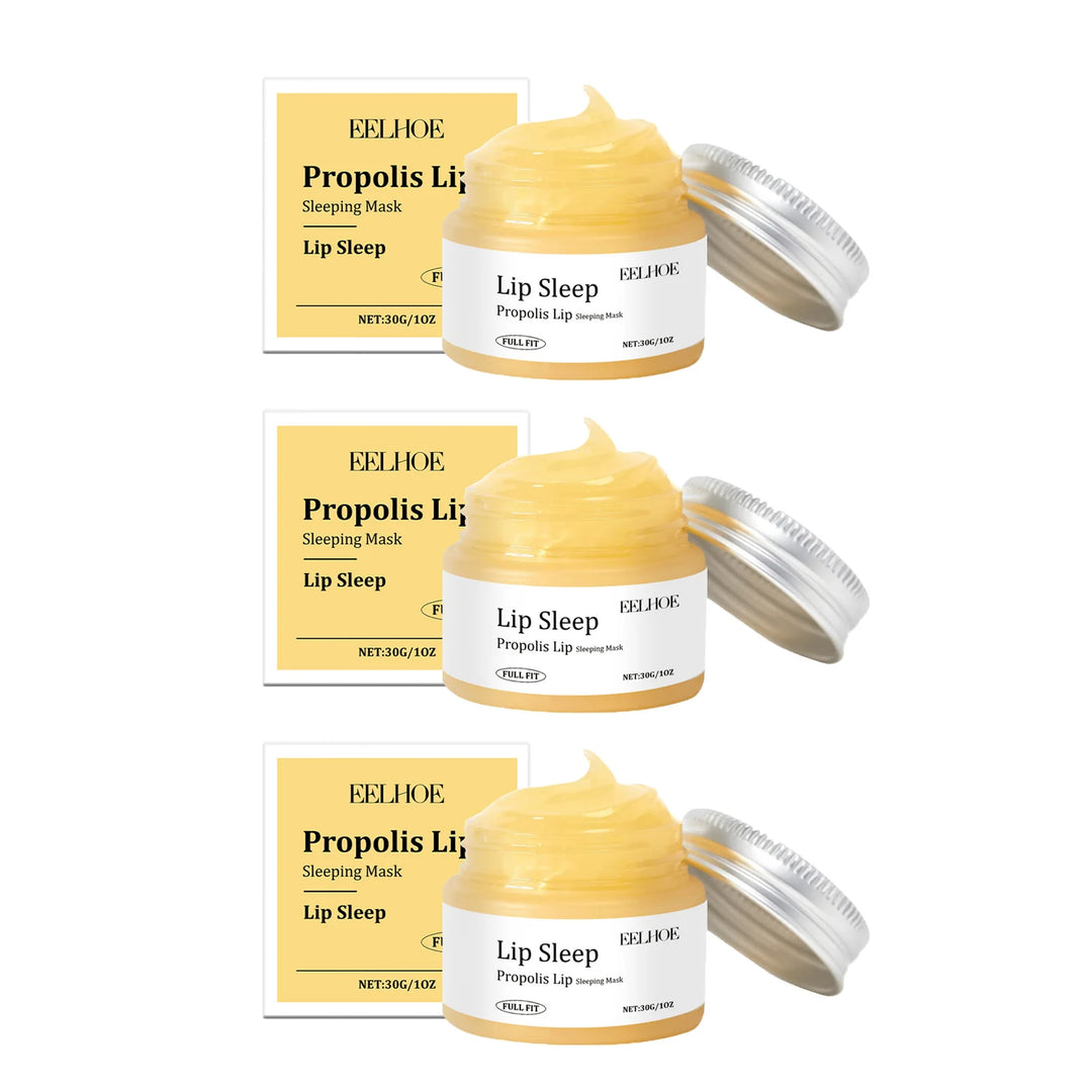 Propolis Lip Sleeping Mask Exfoliating Moisturizing Fade Lip Lines Repair Lip Treatment for Dry & Chapped Lips Overnight Care