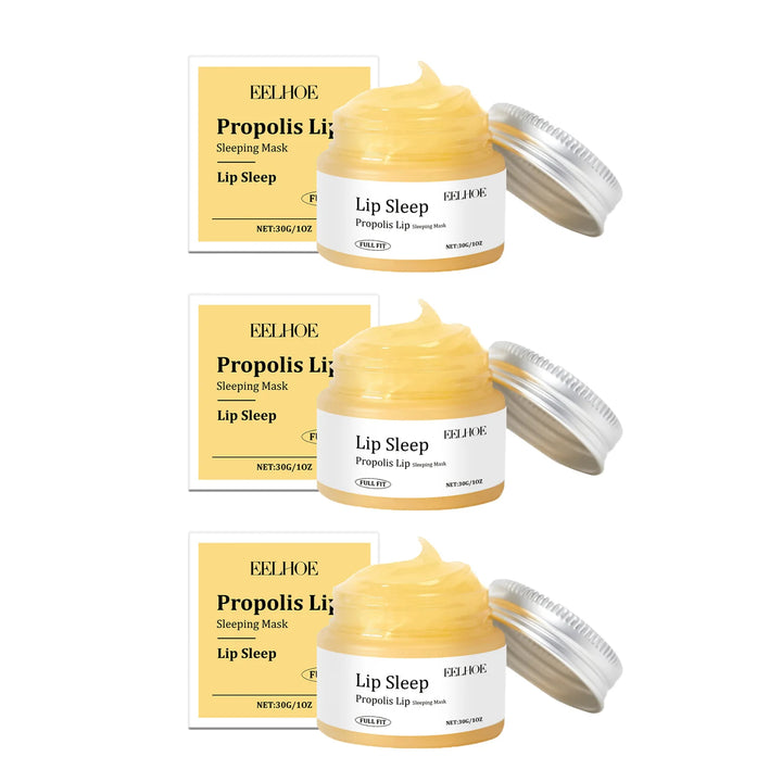 Propolis Lip Sleeping Mask Exfoliating Moisturizing Fade Lip Lines Repair Lip Treatment for Dry & Chapped Lips Overnight Care