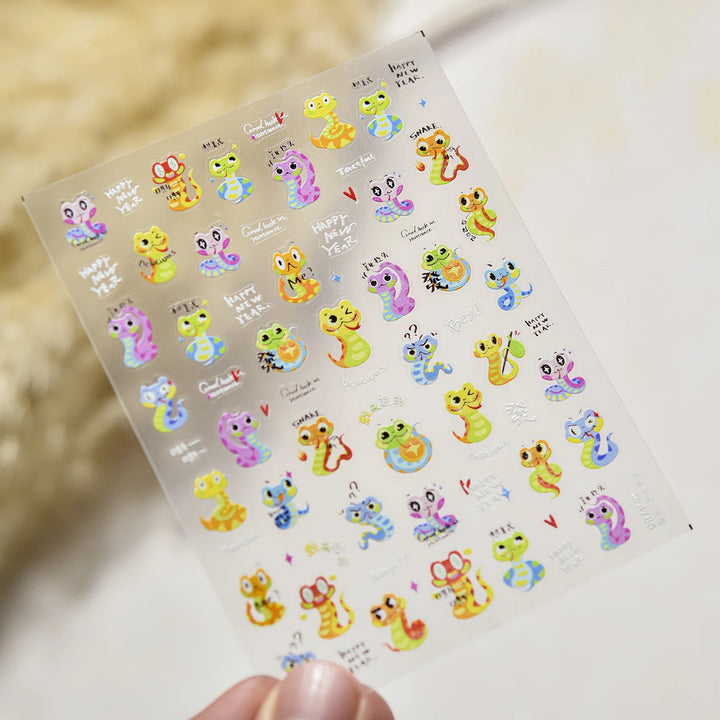 1 piece 5D color crystal star nail stickers high quality love shiny silver hollow smear rainbow flower jelly design nail sticker