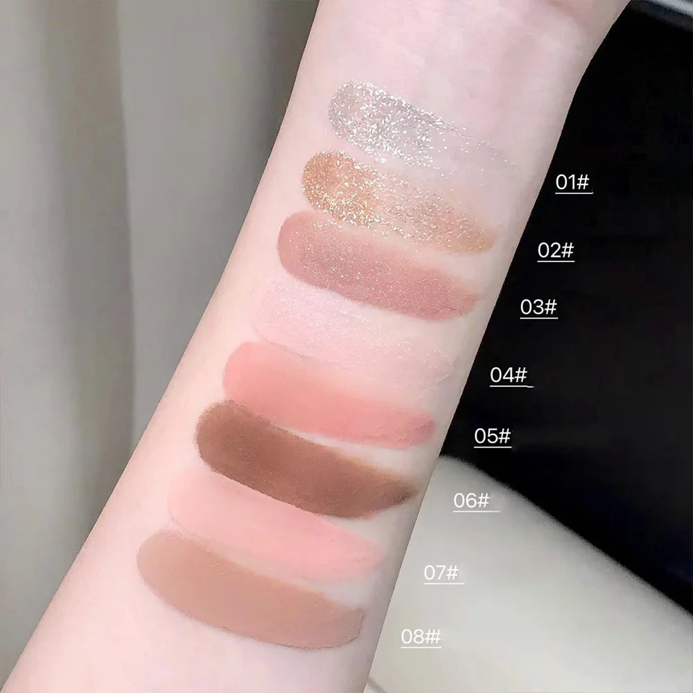 Kakashow Mist Eyeshadow Liquid Matte Pearlescent Shimmer Brightens Earth-colored  Liquid Eyeshadow, Complete Eyemakeup in 3 Min