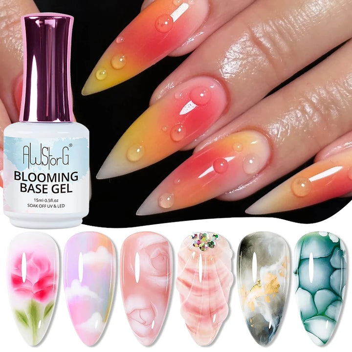15ml Nail Blooming Gel, Blossom Spreading Effect Functional Gel, Easy to Apply for Nail Art Design Home Salon Manicure Pedicure