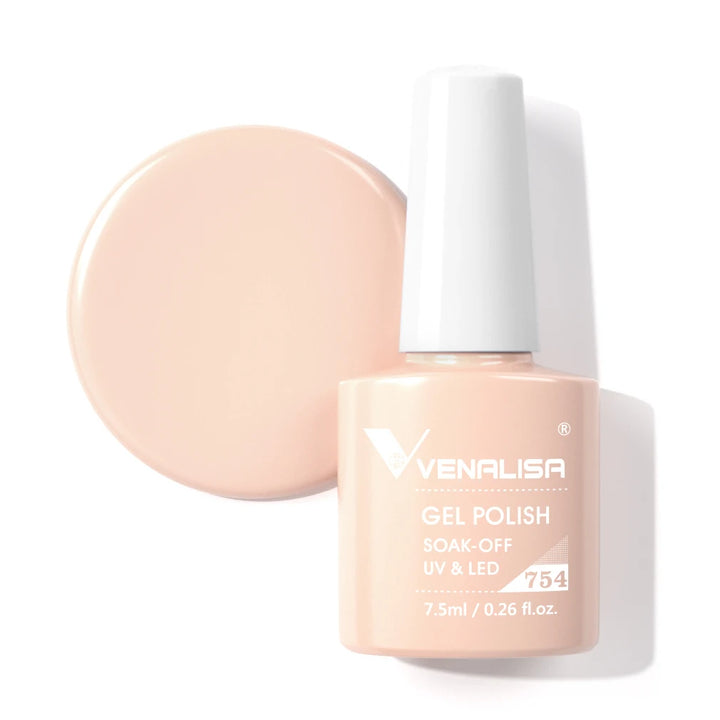 Venalisa HEMA TPO FREE Nail Gel Polish Glitter Gorgeous Full Coverage Soak Off UV LED French Nail Jelly Pink Nude Collection