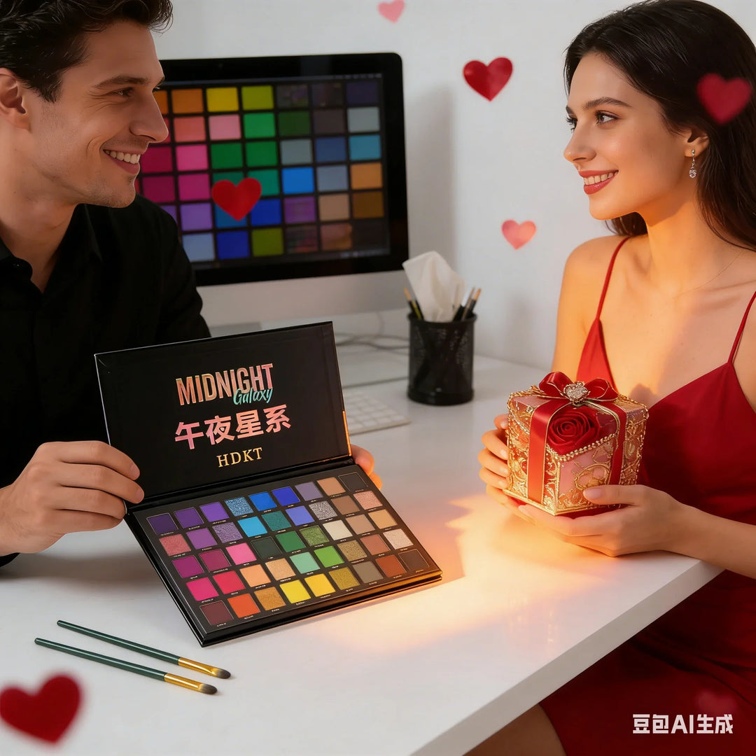 HDKT 45 Colors Midnight Galaxy Eyeshadow Palette Matte & Shimmer Professional Makeup Cosplay Valentine's Day Gift for Her