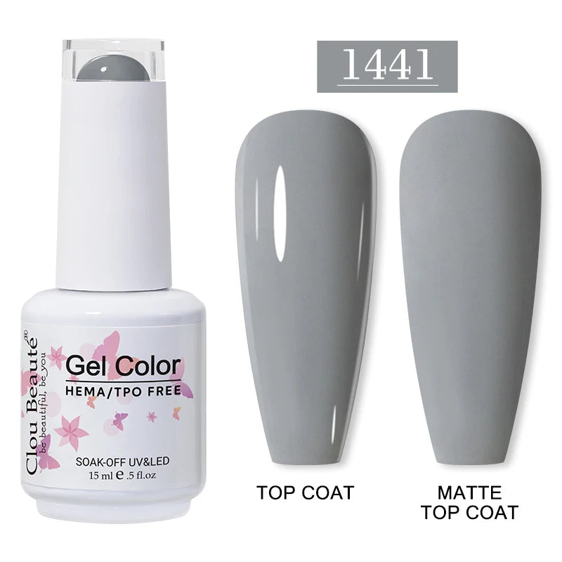 Clou Beaute 15ml HEMA TPO FREE Gel Nail Polish Vernis Semi Permanent UV Nail Art Varnish Lakiery Hybrydowe Manicure Gel Polish