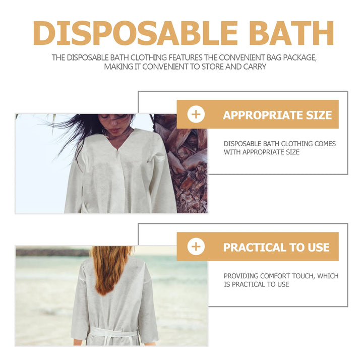 Cotton Disposable Bathrobe Thickened Hotel Shower Wear Travel Robe White Skirt Kimono Towel Set Home Textile Towels