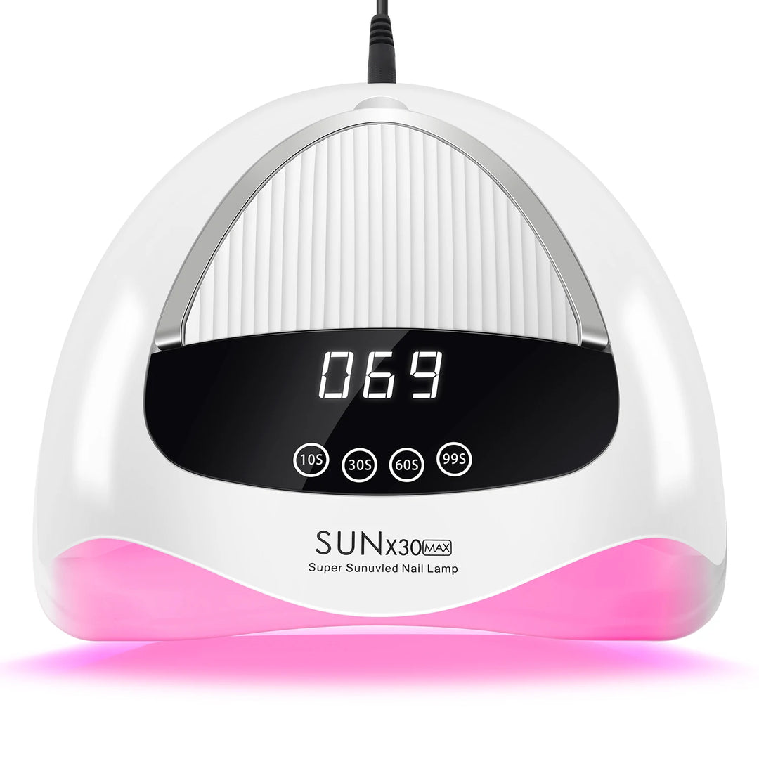 380W UV LED Nail Dryer Machine For Nails 90LEDs Gel Polish Curing Manicure Lamp With Handle Red Lights Nail Lamp For Salon