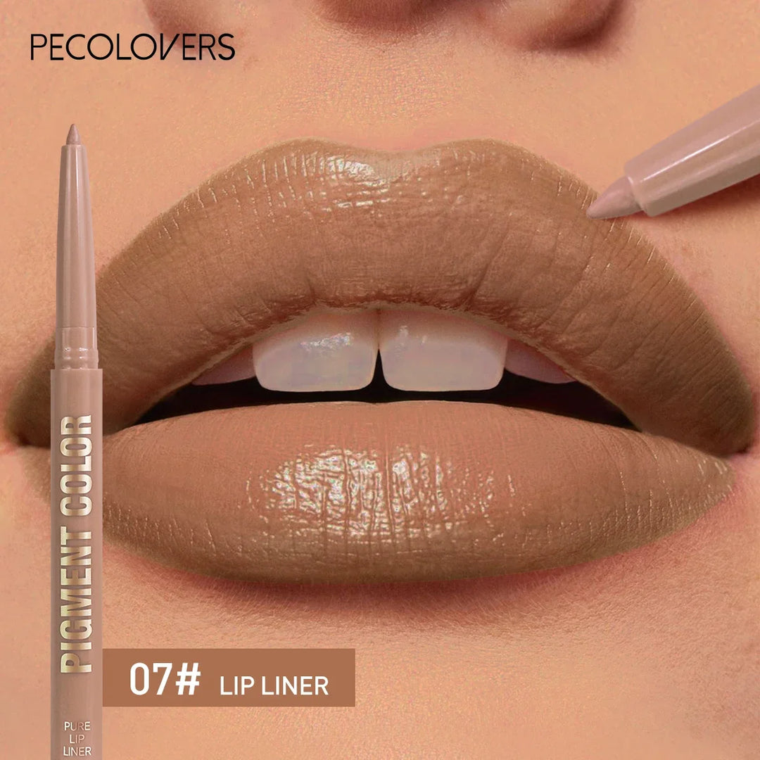 12 color lip enriching lipliner lip moisturizing three-dimensional fitting light thin silky and clear lip liner