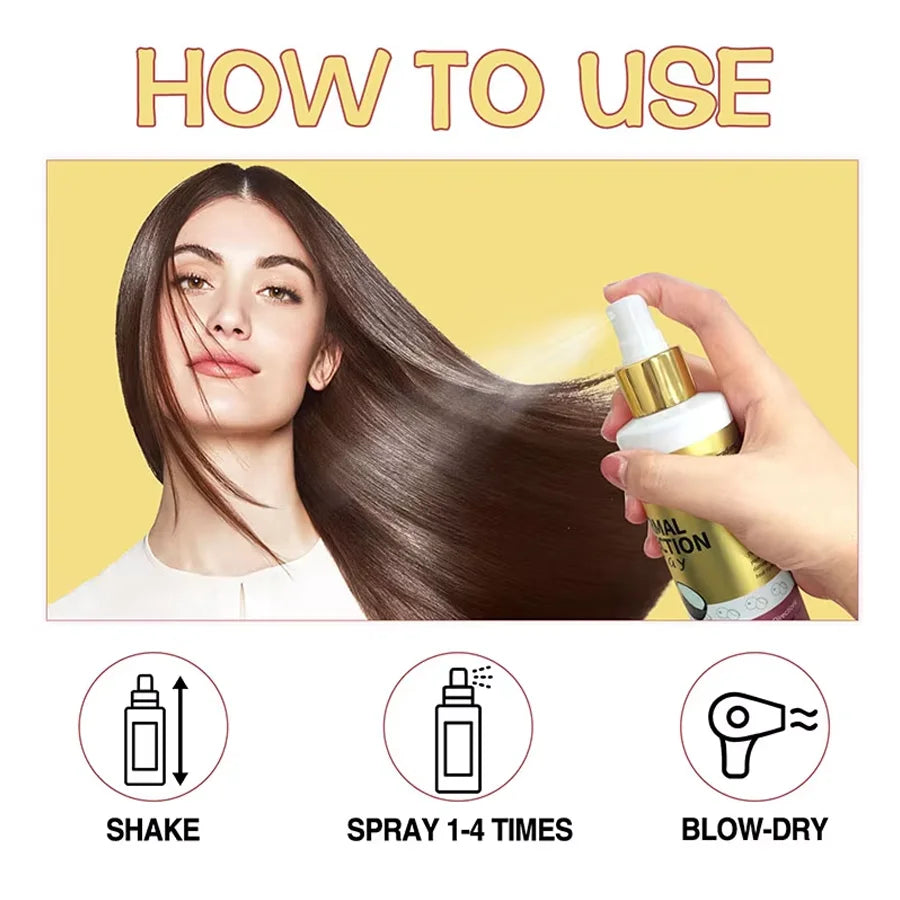 GOIPLE Coconut Thermal Protector Spray Hair Protectant Paraben Dye Free Protects Heat Damage Suitable for Daily Care