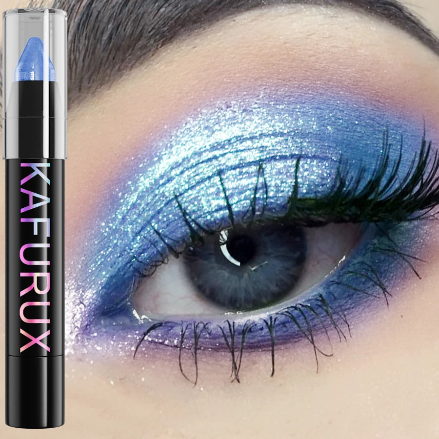 25 Colors Glitter Eyeshadow Eyeliner Pencil Waterproof Pearlescent Matte Nude Eye Shadow Korean Makeup Gift Highlighter Pen Tool
