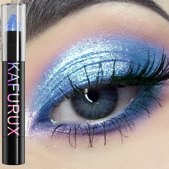 25 Colors Glitter Eyeshadow Eyeliner Pencil Waterproof Pearlescent Matte Nude Eye Shadow Korean Makeup Gift Highlighter Pen Tool