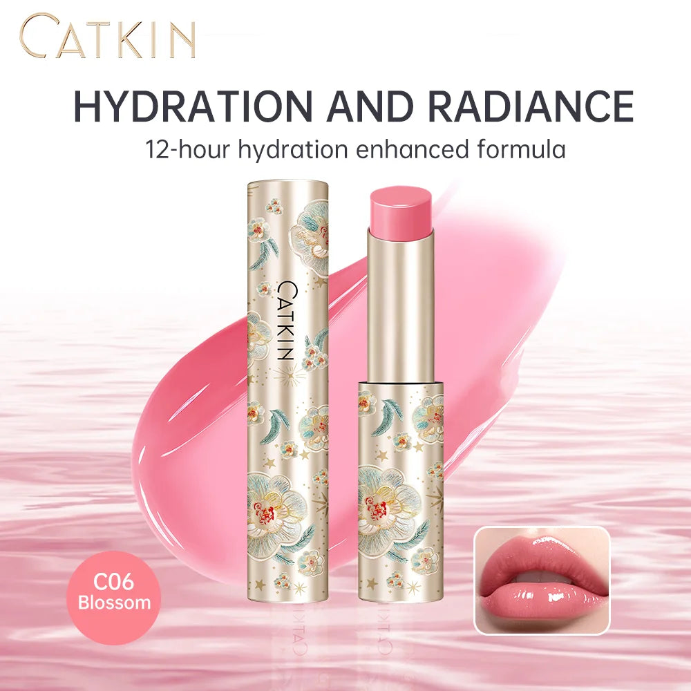 CATKIN GLOSSY LIP BALM Hydrating Lip Balm in 6 Vibrant Colors Moisturize, Protect & Soothe