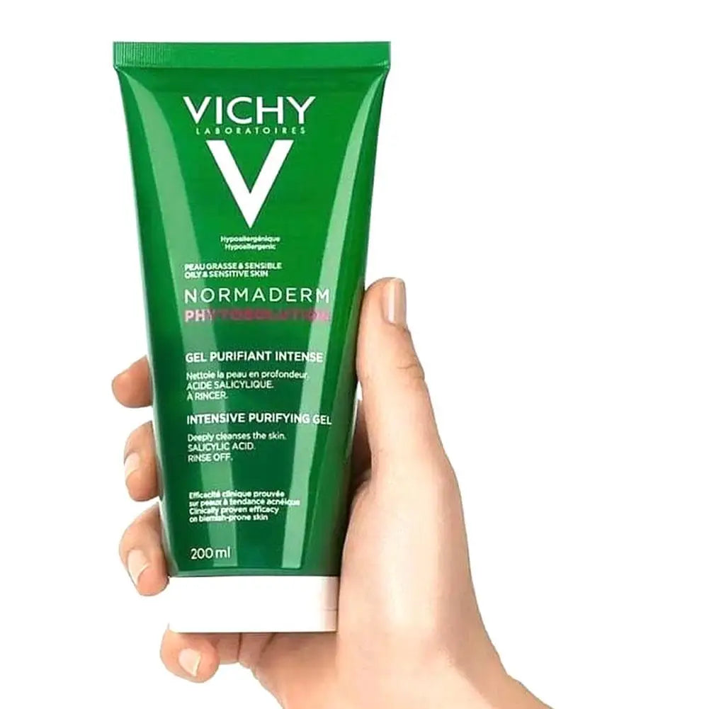 VICHY Facial Exfoliating Scrub Cleanser - Cleanses Removes Blackheads Anti-Acne Shrinks Pores Brightens Moisturizes Skin Care