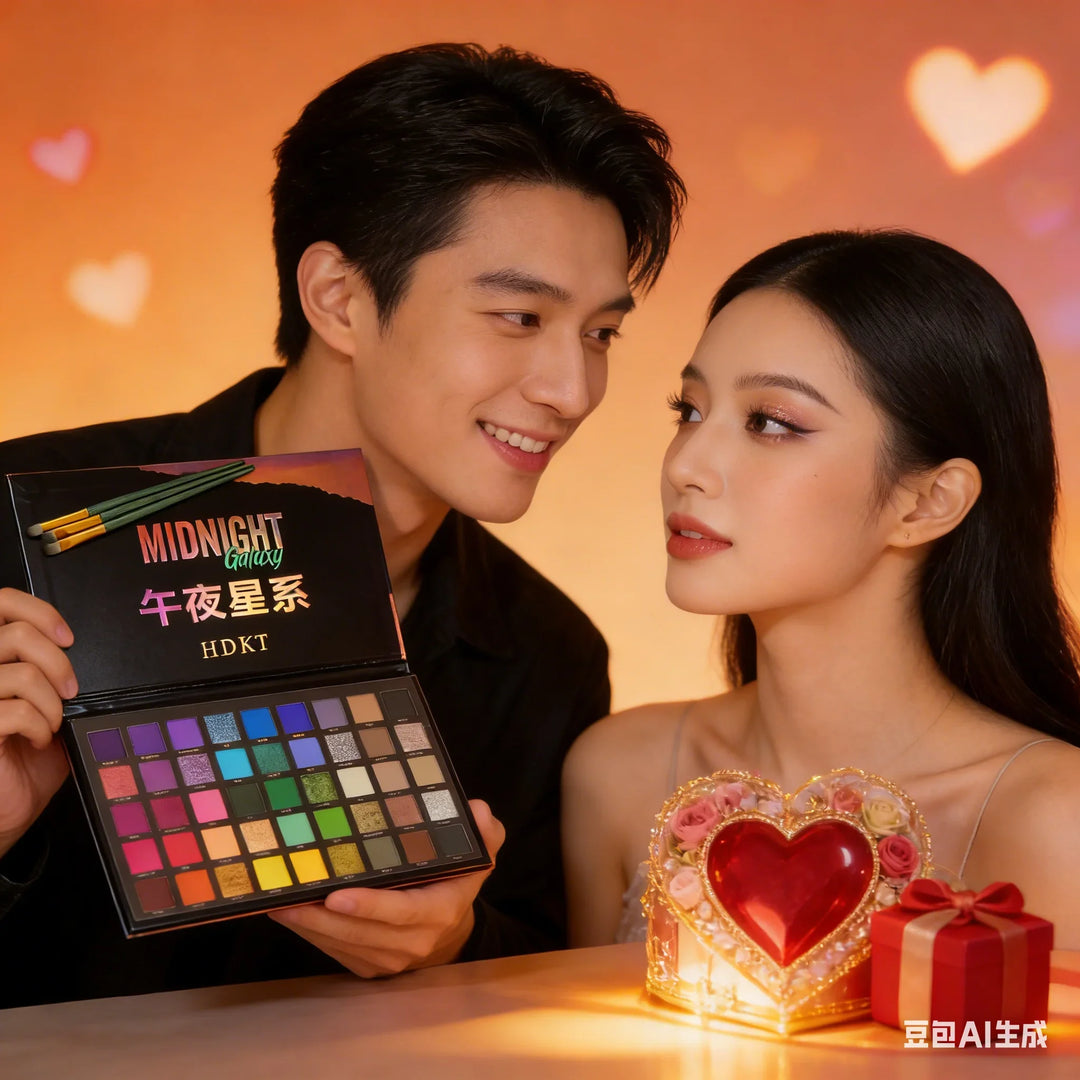 HDKT 45 Colors Midnight Galaxy Eyeshadow Palette Matte & Shimmer Professional Makeup Cosplay Valentine's Day Gift for Her