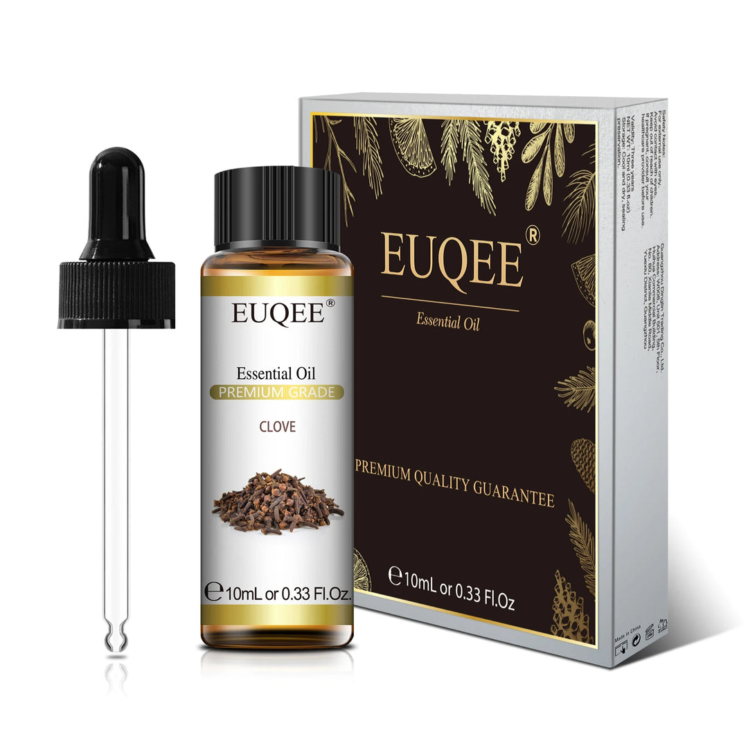 EUQEE 10ML Natural Essential Oils Eucalyptus Spearmint Vanilla Lavender Lemon Oregano Oil For Humidifier DIY Soap,Candle Making