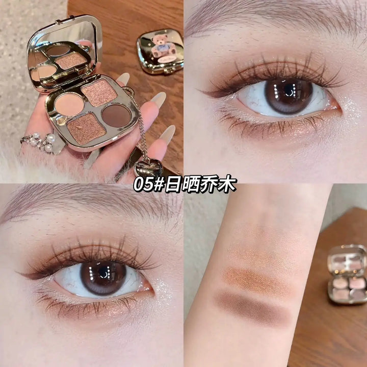 Kakashow Little Bear Eyeshadow Palette - Soft, Natural, Long-Lasting, Non-Fading, and Smudge-Free Eyeshadow Palette