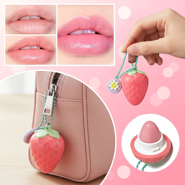 4-Color Random Sending Strawberry Warm Moisturizing Lip balm With Strong Moisturizing Effect, Protecting And Softening Lips