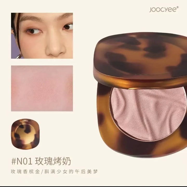 Joocyee Amber Matte Shimmer Powder Blusher Shell Highlights And Brightens Waterproof Contour Bronzers palette