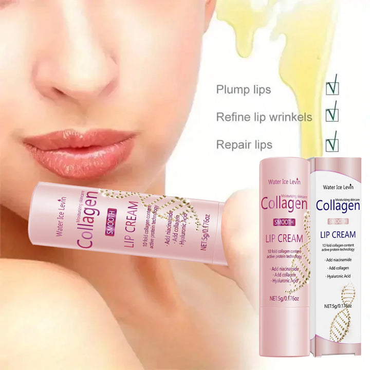 Lip Cream with Collagen, Niacinamide & Hyaluronic Acid - Moisturizing & Firming Lip Care, Smooth Lips