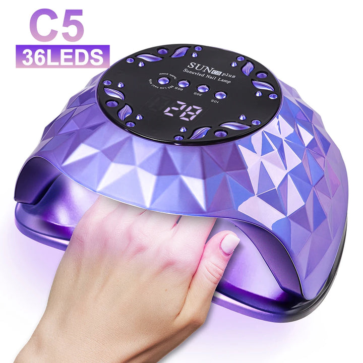 Professional UV LED Nail Dryer 36 LED Lamp Beads Gel Curing Lamp with 4 Timers and Automatic Sensor Nail Curing Lamp Tool