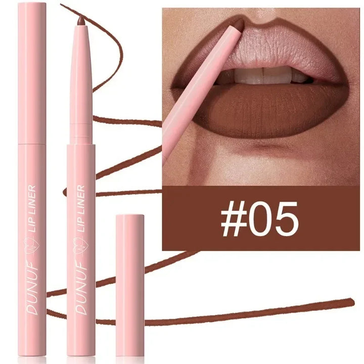12color Velvet Matte Lip Liner for Easy Coloring Lip Makeup Nude Red Brown Tint Lipliner Soft Smooth Lasting Lipliner Crayon Set