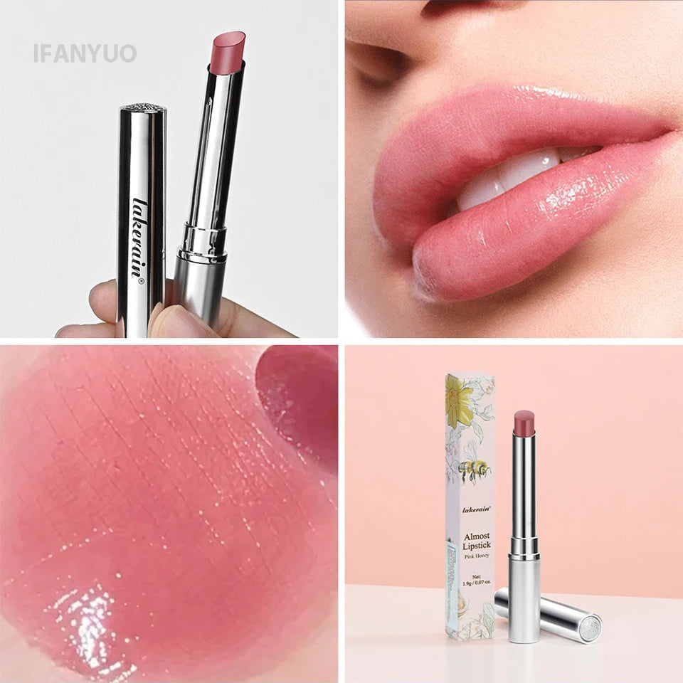 Vitamin E Pink Honey Lipstick Nourishing Moisturizing Tinted Lip Plumping Balm Smooth Enhancing Natural Color Lip Care Makeup