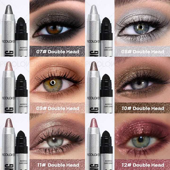 1 Pc High Color Rendering Shimmer Eyeshadow Pen, Shiny Colors Eye Shadow Stick, Eye-catching Eye Makeup, Music Festival Makeup
