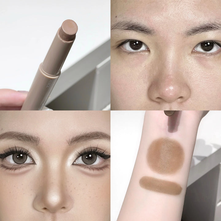 SHAQINUO Matte Nose Shadow Contour Pen Smooth Cream Texture Natural Long-lasting Not Easy to Smudge 3D Facial Contour Stick