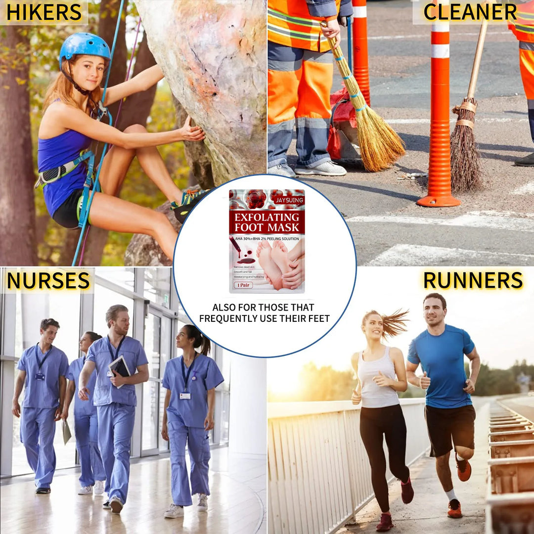 1/4/8 Pairs Exfoliating Feet Peel Mask Pedicure Peeling Dead Skin Remover Socks Foot Care Tool for Wife Husband Perfect Present