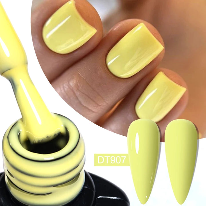 MEET ACROSS 7ml Jelly Nude Shimmer Rubber Base Gel Glitter Pink Purple UV/LED Nail Art Vernis Gel Polish for Manicure Nails DIY