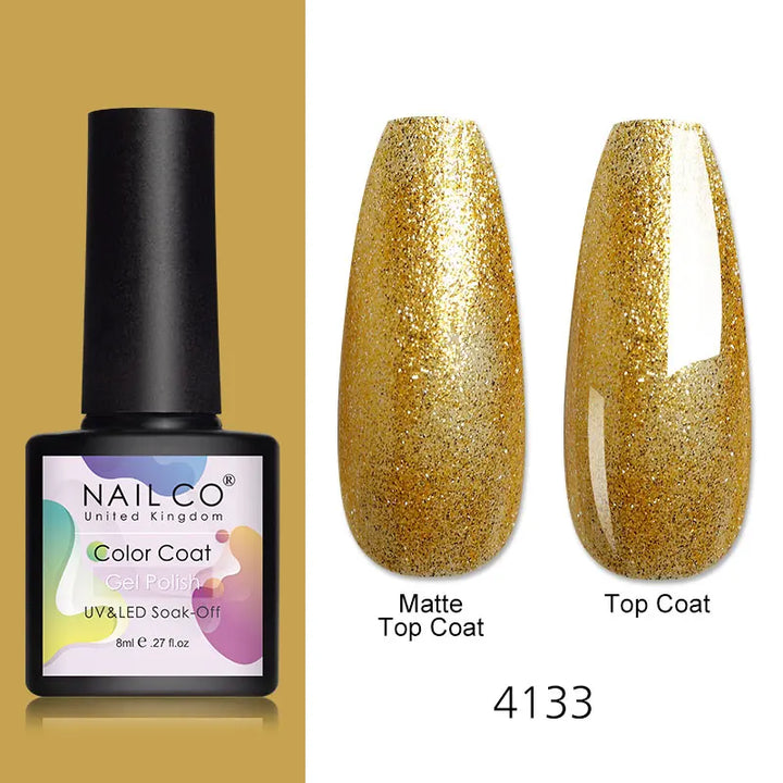 NAILCO 131Colors Vernis Semi Permanent UV Varnish Gel Nail Polish Nails Art Gel Manicure TOP BASE Varnish Hybrid