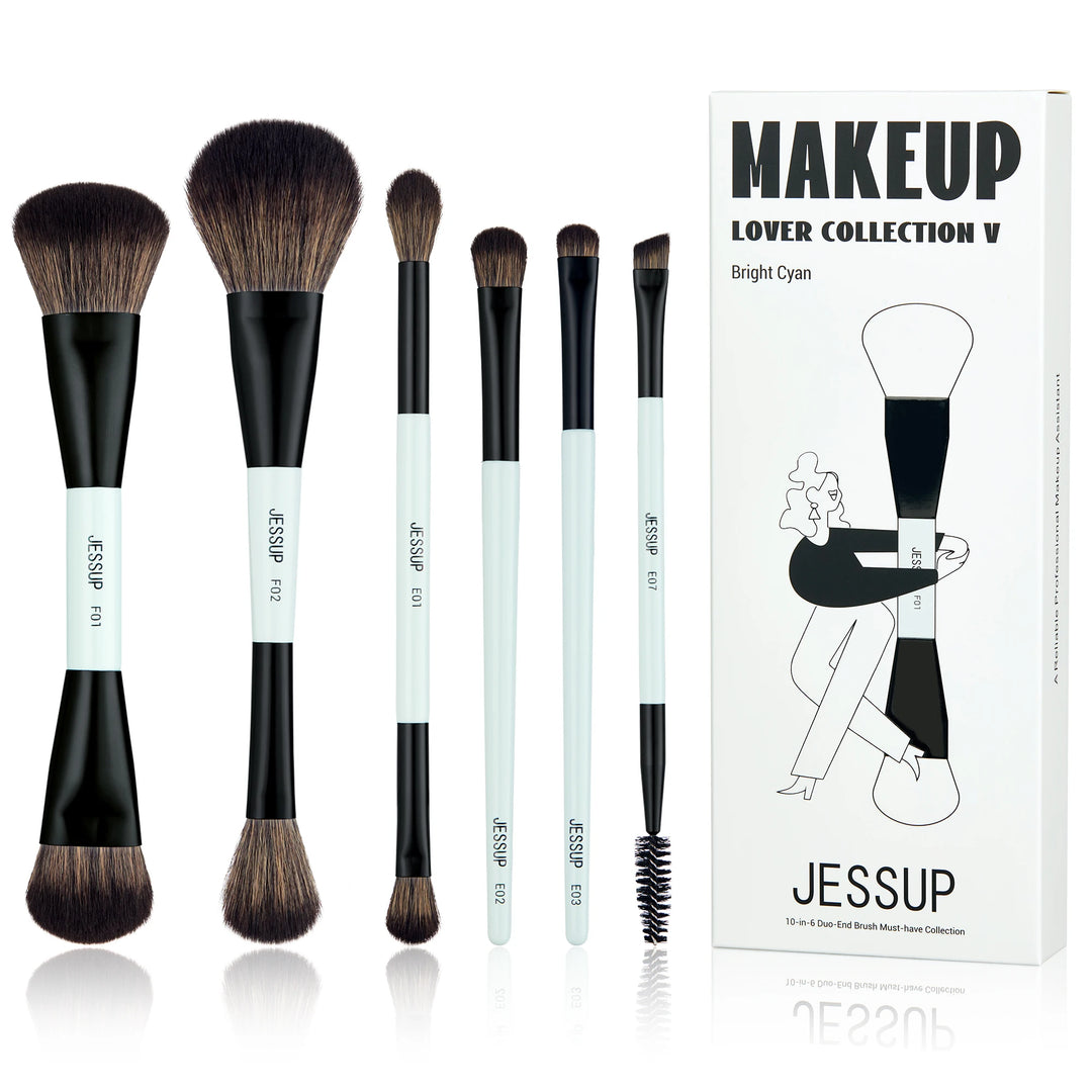 Jessup Makeup Brushes Set Professional 3/5/6/14pcs Vegan MakeUp Brush,Foundation Eyeshadow Contour Powder,Luxury Purple T512