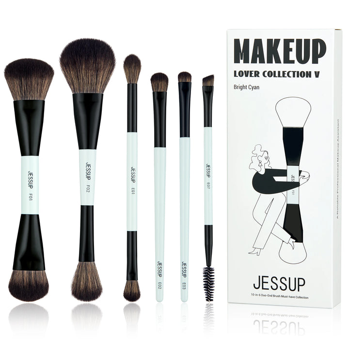 Jessup Makeup Brushes Set Professional 3/5/6/14pcs Vegan MakeUp Brush,Foundation Eyeshadow Contour Powder,Luxury Purple T512