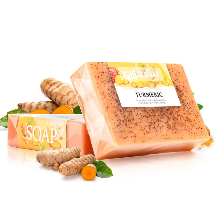 100% Organic Carrot Soap, Natural Walnut Granules, Bright White Essential Oil, Glycerin Bath Handmade Soap, Moisturizing And Nou