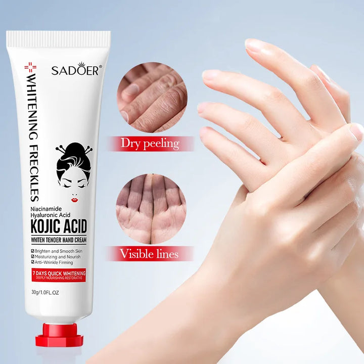 SADOER Kojic Acid Hand Cream Moisturizing Nourishing Brightening Hydrating Hand Creams Beauty Hands Skin Care Products