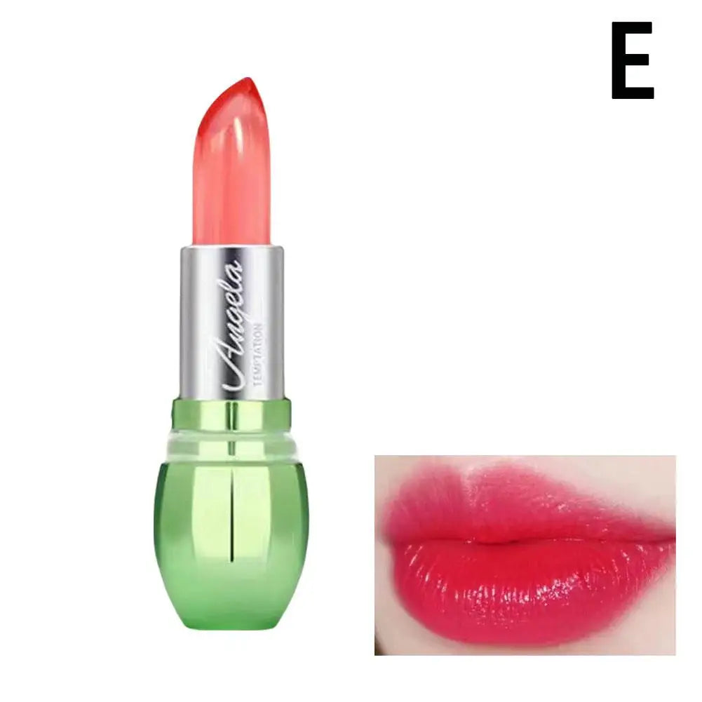 Crystal Jelly Lipstick,Magic Color Changing Lipstick, Moisturizing Temperature Color Changing Lip Gloss,Nourishing Lip Balm