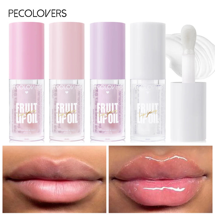 Fruit-Flavored Transparent Moisturizing Glass Lip Oil Plumping Crystal Jelly Lips Gloss Lip Brighten lip Care Makeup Cosmetics