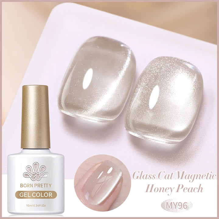 BORN PRETTY 10ml Silver Water Light Cat Magnetic Gel Nail Polish Nail Supplies Vernis Semi Permanent Gel for Fall Winter Nails