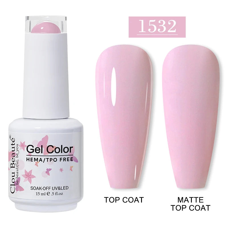 Clou Beaute 15ml HEMA TPO FREE Gel Nail Polish Vernis Semi Permanent UV Nail Art Varnish Lakiery Hybrydowe Manicure Gel Polish