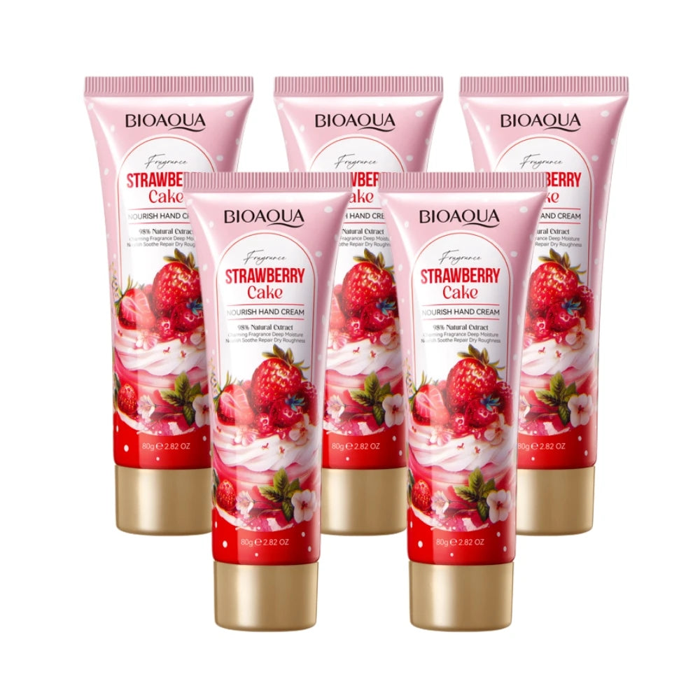 BIOAOUA Strawberry Cake Nourishing Hand Cream Deep Hydration Moisturizing Remove chapping Hand Cream Beauty Skincare