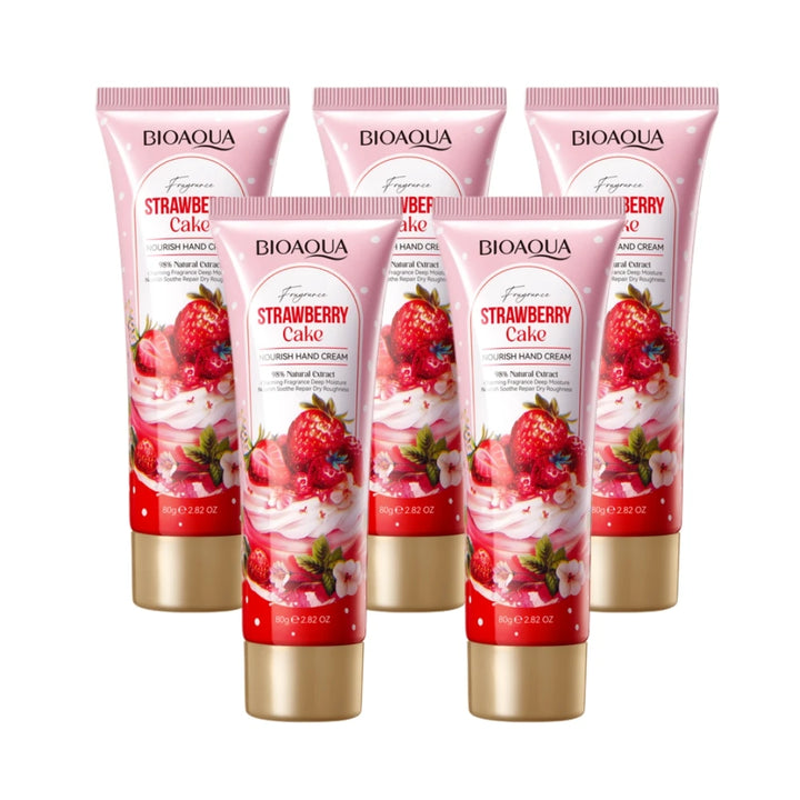 BIOAOUA Strawberry Cake Nourishing Hand Cream Deep Hydration Moisturizing Remove chapping Hand Cream Beauty Skincare