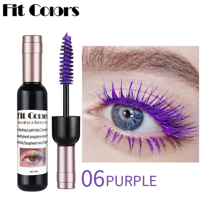 1PC Colorful Eyelash Mascara EyeLashes Extension Curling Lengthen White Purple Cosplay Makeup Glitter Point Diamond Mascara