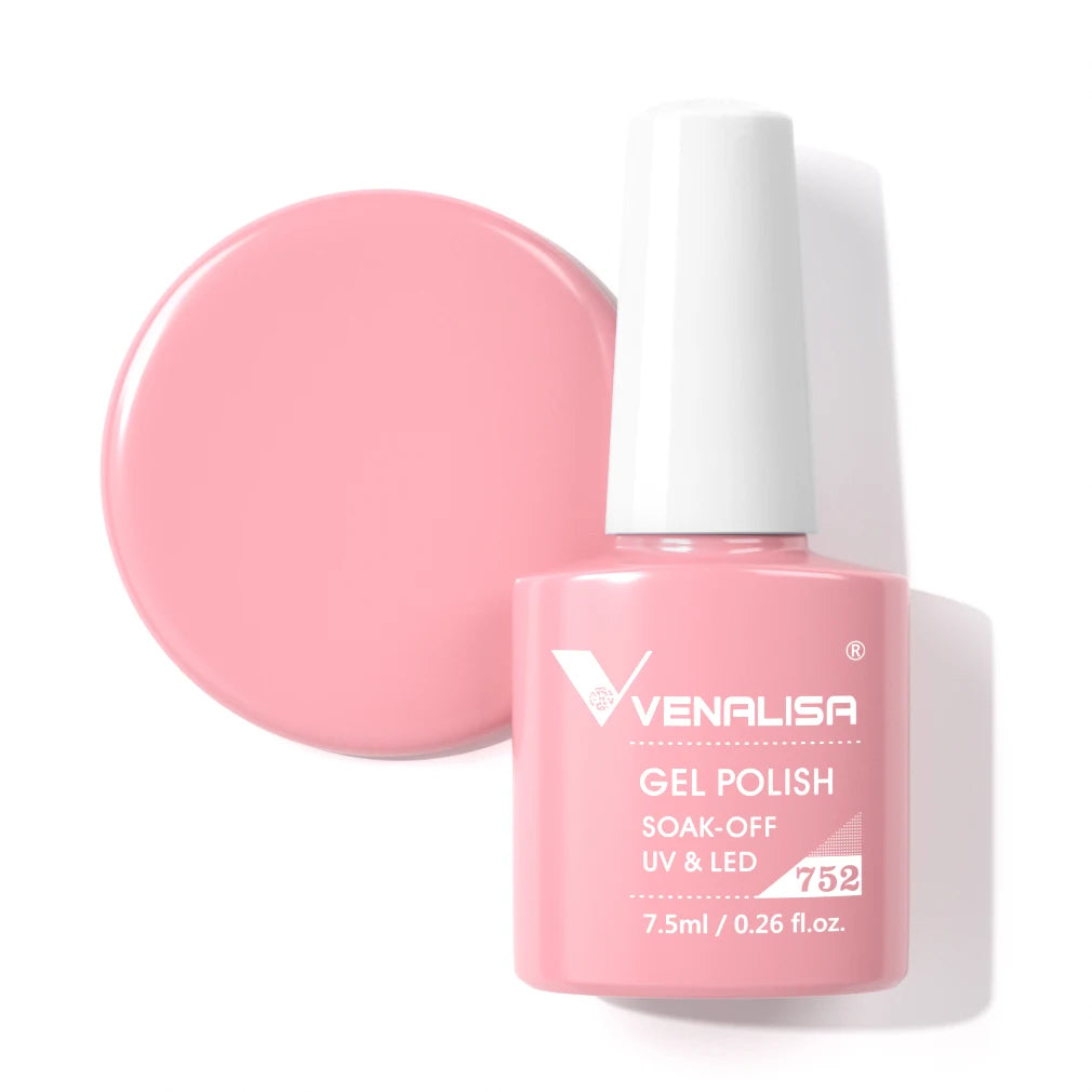 Venalisa HEMA TPO FREE Nail Gel Polish Glitter Gorgeous Full Coverage Soak Off UV LED French Nail Jelly Pink Nude Collection