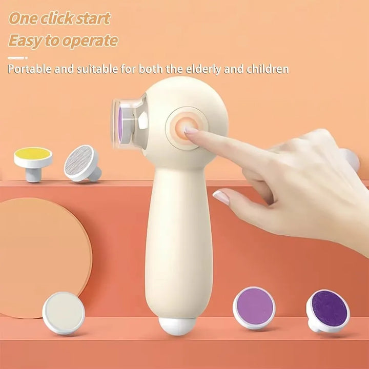 Children's Nail Grinder Set with LED Night Vision Electric Nail Care Kit for Toddlers Mom and Baby's Handy Assistant