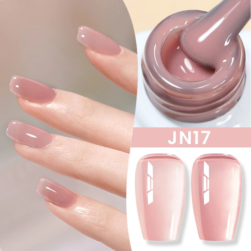 BORN PRETTY 10ml Jelly Nude Gel Nail Polish 50 Colors Semi Transparent Nail Art Nail Supplies Soak off UV LED Nails Gel Varnish