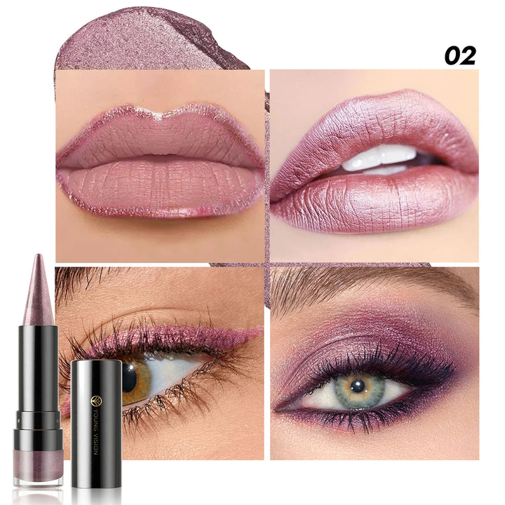 YOUNG VISION 6 Color Matte Pearl Shimmer Dual-Effect Lipstick Waterproof, Non-Transfer Lipstick Cosmetics