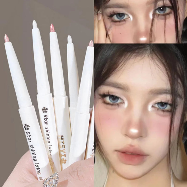 HISYI Two-In-One Lying Silkworm Pen Brightens down Waterproof Sweat-Proof Non-Smudge High-Light 3D Liquid Eyeliner Pen