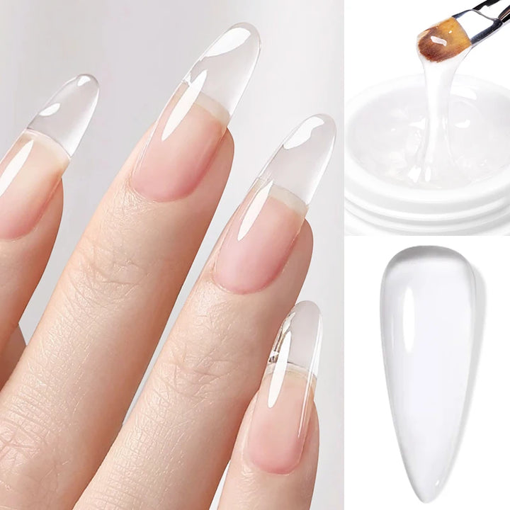 15ml Extension Gel Nail Polish Hard Jelly Build Nail Gum Clear Nude Natural Color French Soak Off UV Construction Gel